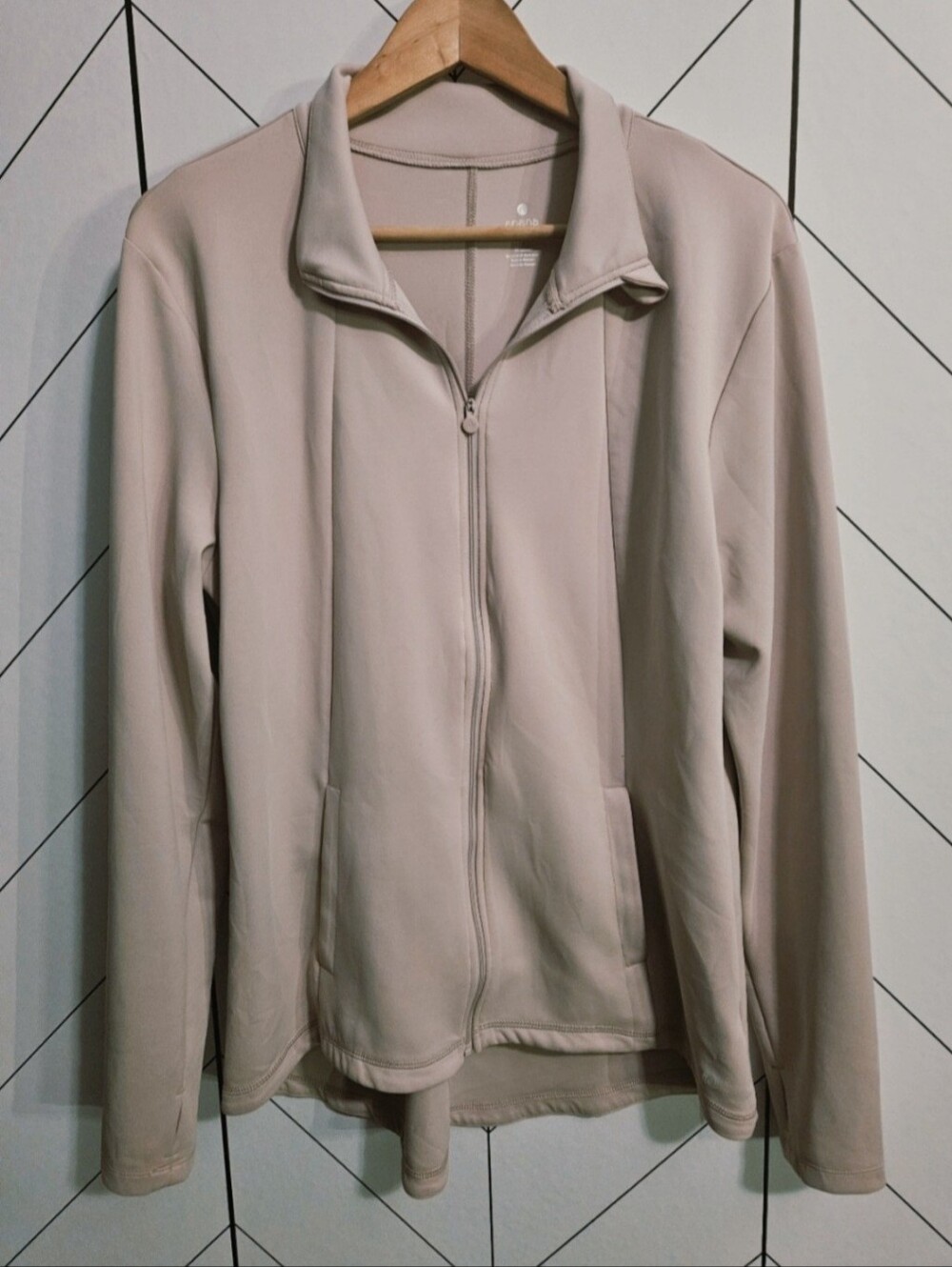 Apana Light Dusty Pink Athletic Jacket, Size XL